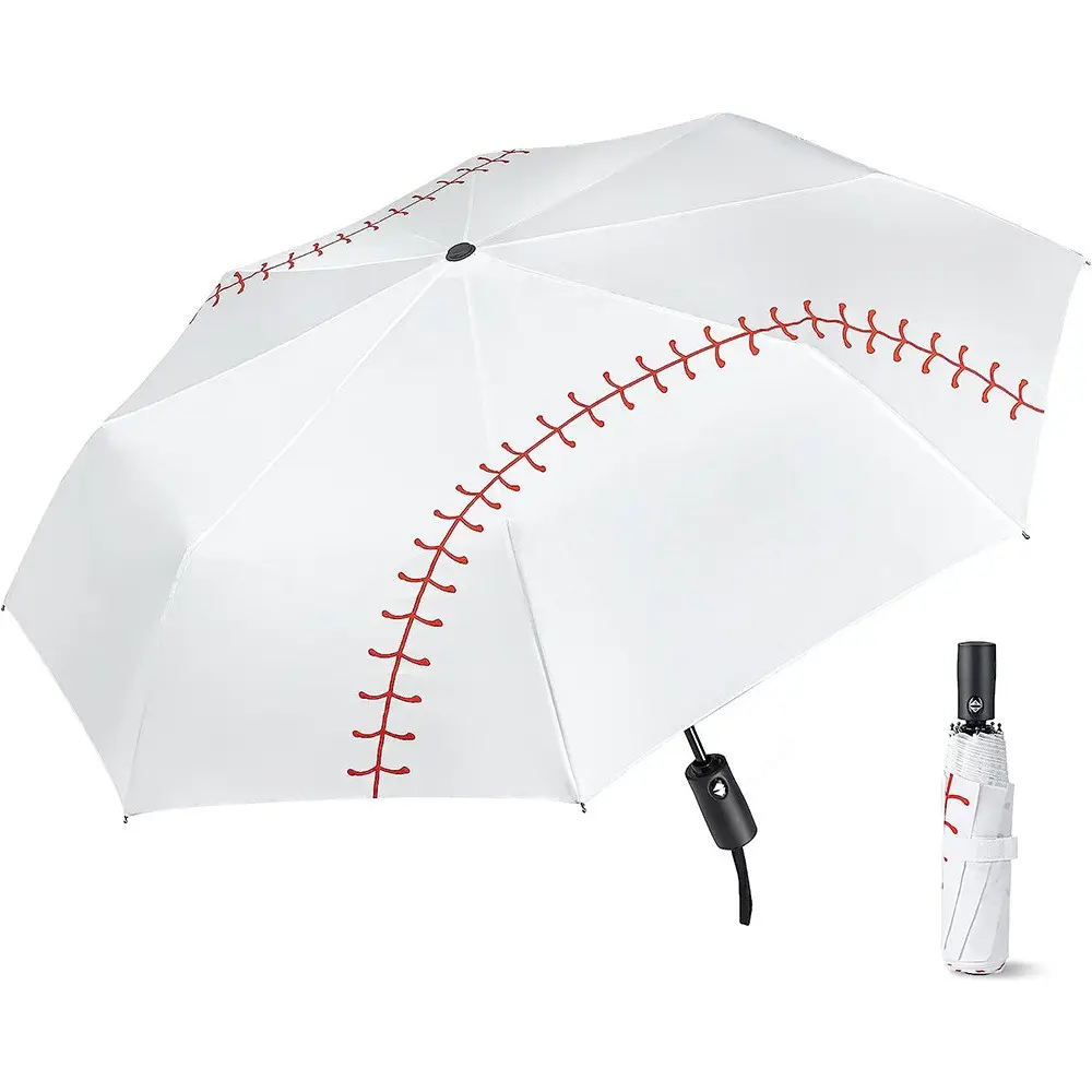 High-End Baseball Eight-Rib Folding Umbrella, Youthful Confidence, Perfect Gift for Sports-Loving Kids, Durable & Stylish Design