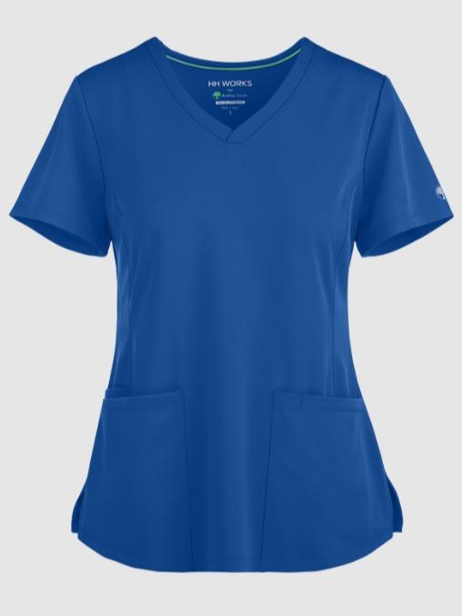 HH Works by Healing Hands Monica Women's 4-Pocket STRETCH V-Neck Scrub Top