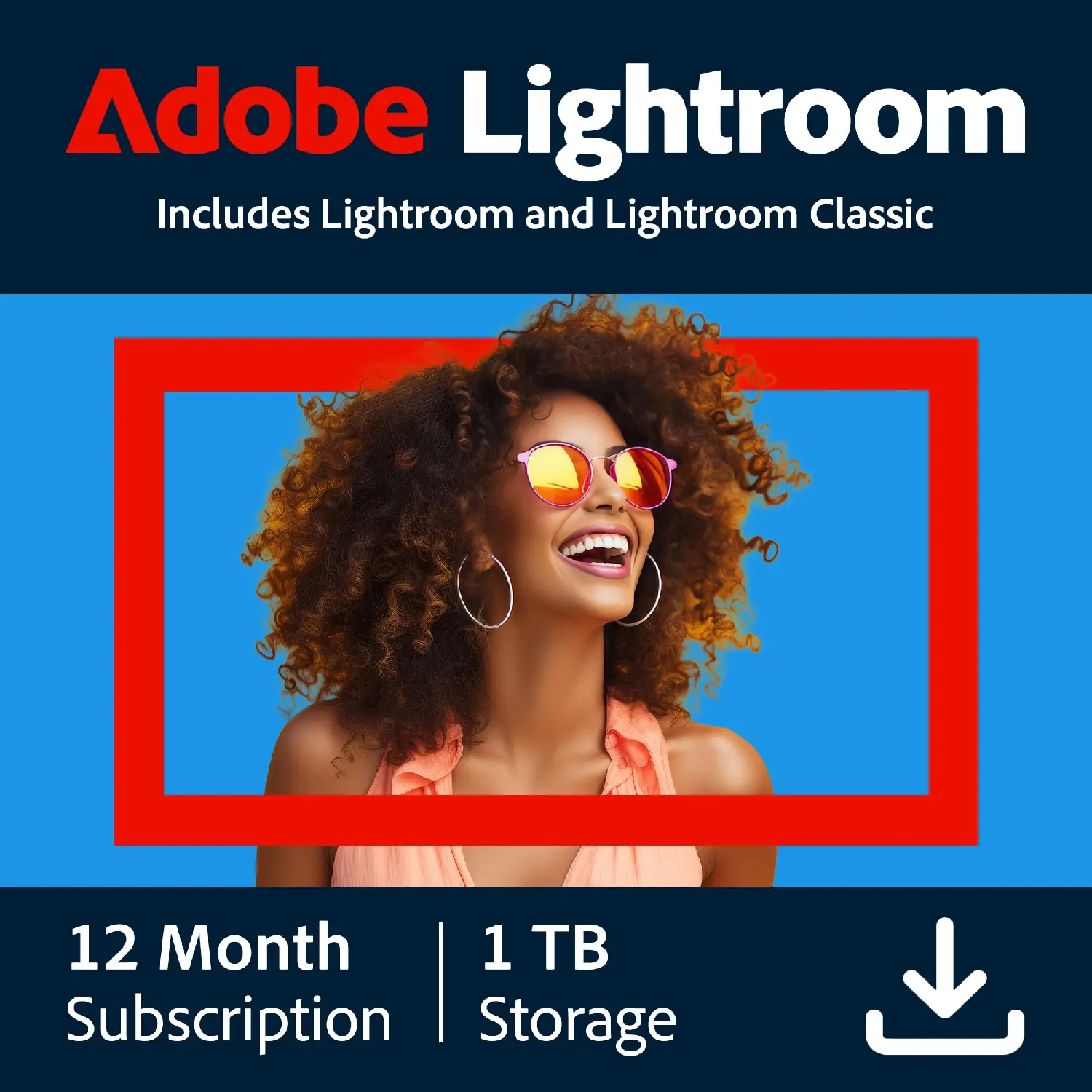 Adobe Lightroom AI-Assisted Photo Editor, 1TB Storage, 12-Month Subscription, PC/Mac Compatible, Digital Download