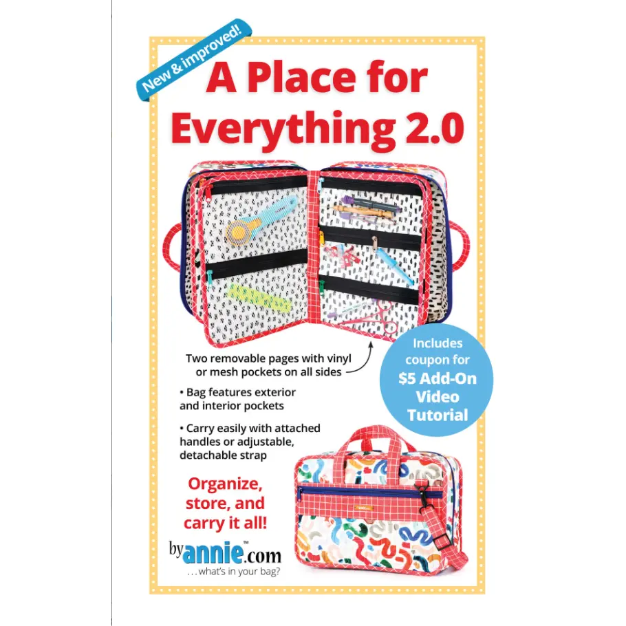 A Place for Everything 2.0 Bag Sewing Pattern By Annie