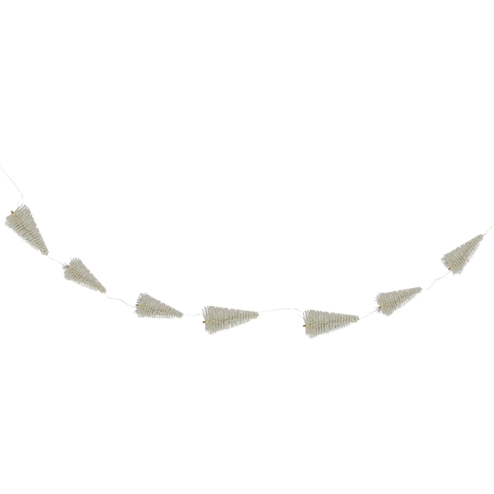 Northlight 6.5' White Sisal Tree Garland w/ Warm White Lights