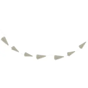 Northlight 6.5' White Sisal Tree Garland w/ Warm White Lights
