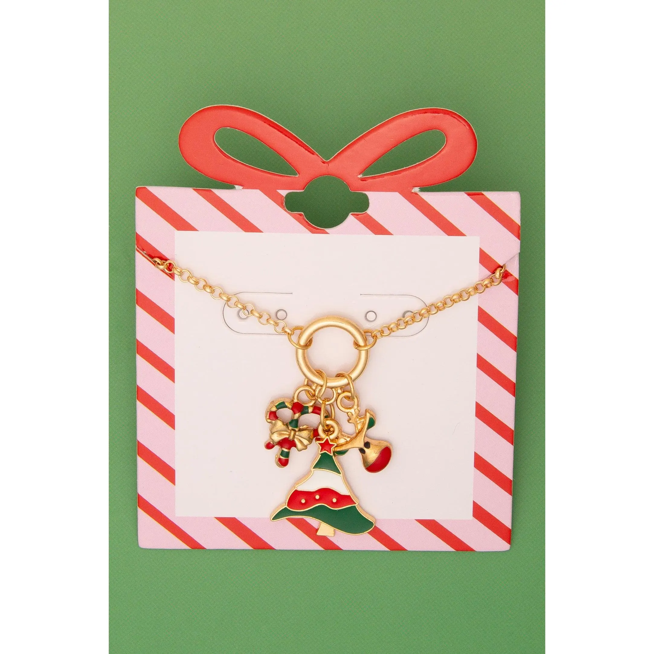 Lisa Christmas Themed Multi-Charm Necklace