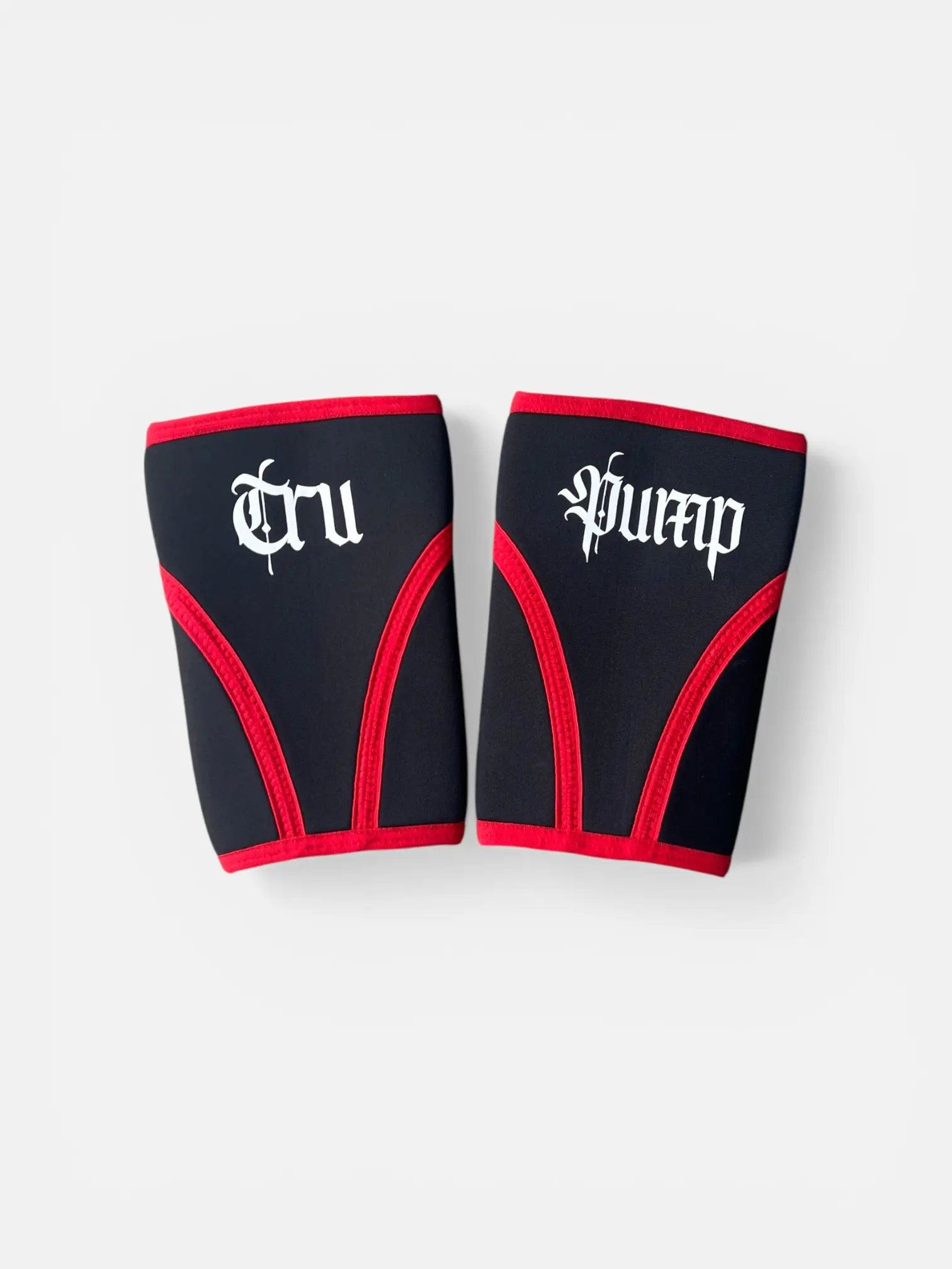 Tru Pump High-Performance Compression Knee Sleeves Black/Red for Athletes & Lifters Enhance Stability & Performance Knee Stabilizer