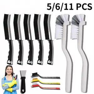 Crevice Cleaning Brush Set (5/6/11 Pack) – Effective Cleaning Hard Bristle Gap Cleaning Tool for Window Tracks, Grout & Bathroom Corners – Thin Deep Cleaning Brush for Kitchen Sink, Sliding Door Tracks & Tight Spaces