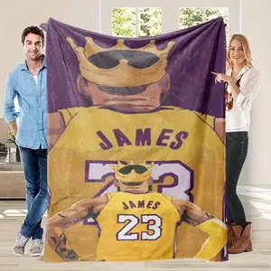 This LeBron James Kings basketball player #23 jersey design is machine washable flannel and perfect for home décor, beds, sofas, car trips, and camping. A perfect Christmas and birthday gift, suitable for all seasons.
