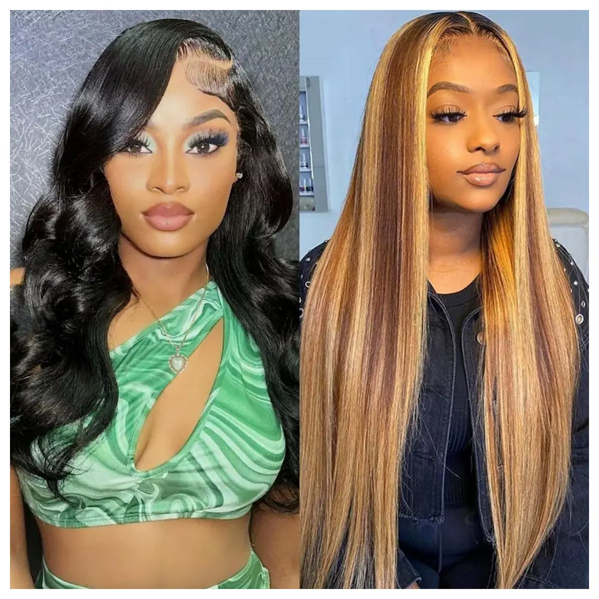 【Live Combo】2 Wigs | 13x4 Body Wave Lace Front Wigs Human Hair Transparent Lace Frontal Human Hair Wigs Body Wave Wig180% Density for Woman