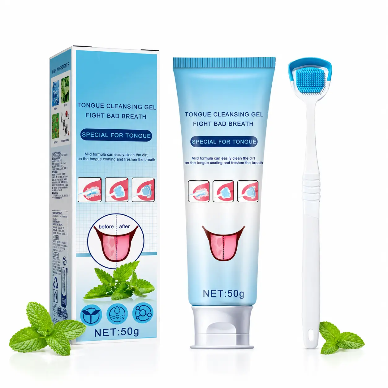 Tongue Cleaning Gel Bundle for Oral Refreshness, Daily Mouth Hygiene Essential