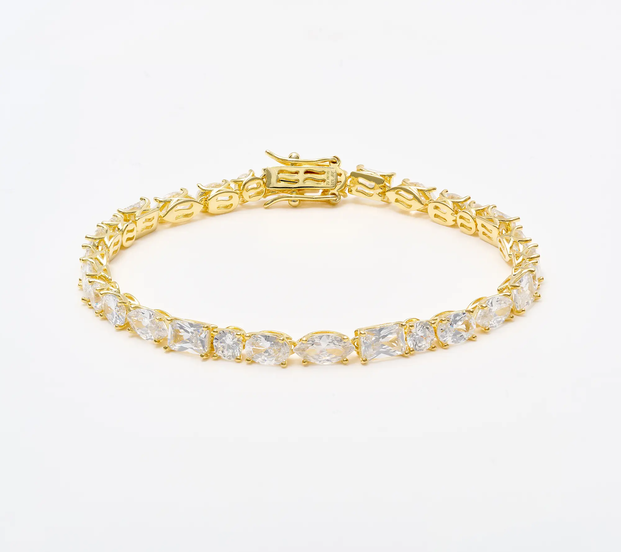 Diamonique Classics Fancy Cut Tennis Bracelet