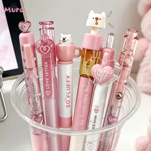 6PCS luxury Count Pastel Gel Ink Pens Set,Cute Note Taking 0.5mm Fine Point Retractable 6 Black Ink Pens with for Writing, Journaling, School,Office School Supplies Kawaii Pens for Women Men Unique Pens.back to school.Senior Year