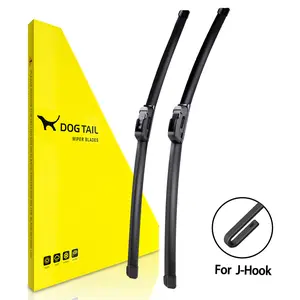 DOG TAIL All-for J-HOOK Wiper Arm-Zero Noise-Season Wiper Blades - 100% Streak-Free - Classic Auto Accessories-Car Parts Automotive Replacement-Quick installation and durable frameless fix weatherproof aero  disc floating taill