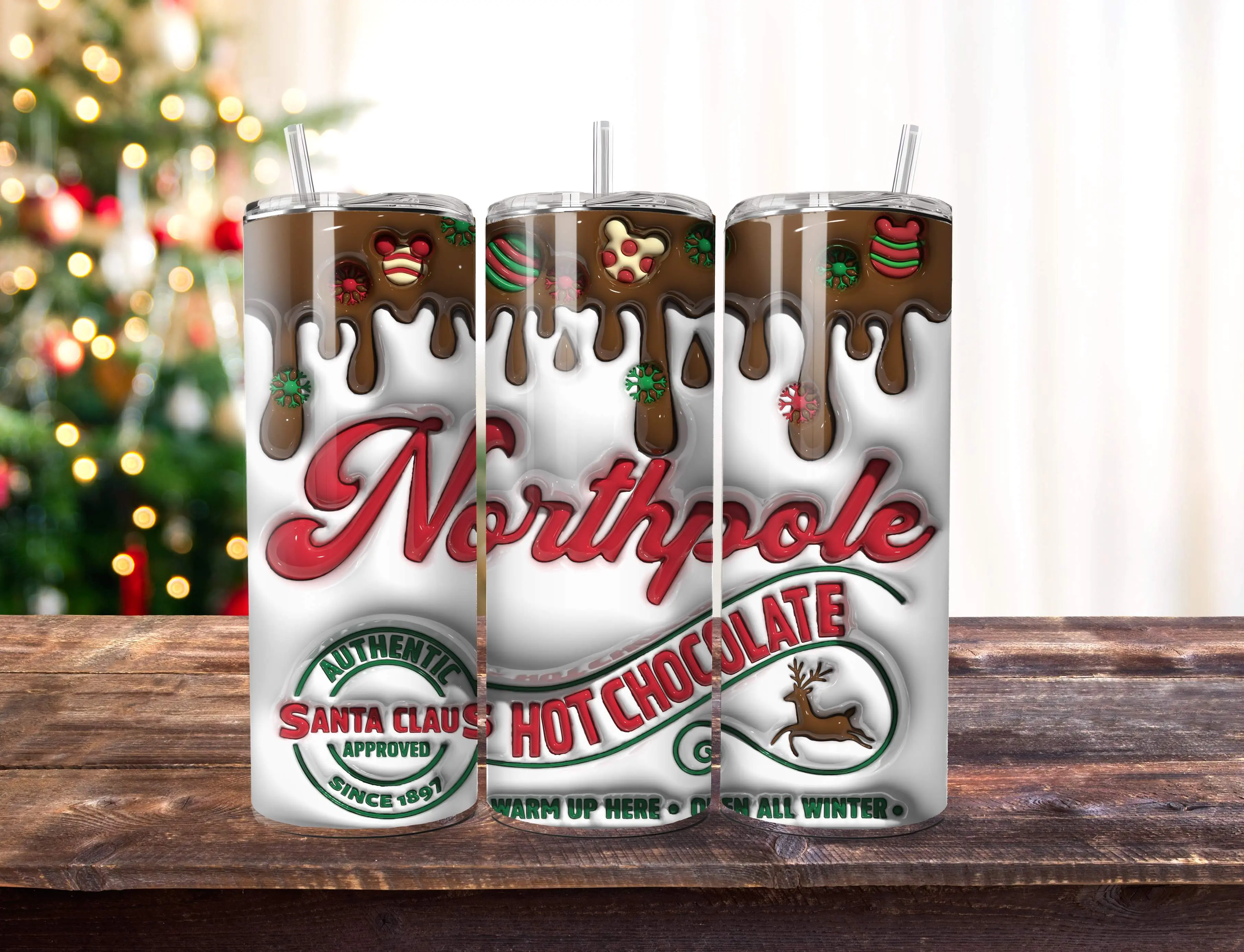 Arctic Elegance: North Pole Wonders Tumbler