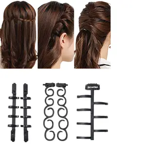 1/2sets Portable French Braid Tool Set, Easy Tools for Fishbone, Wave, Twist Braids & Bun Maker, Hair Styling Accessories for Most Hair Textures, Easy Use Hair Design Kit