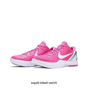 Bright Pink & White Low-Top Retro Basketball Sneakers | Streetwear Shock-Absorbing Breathable Athletic Shoes