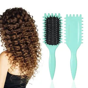 Curly Hair Brush, Curl Defining Brush, Bristle Styling brush for Curly Hair and Professional Hair Curler Brush – Fast Drying,  Styling Tool