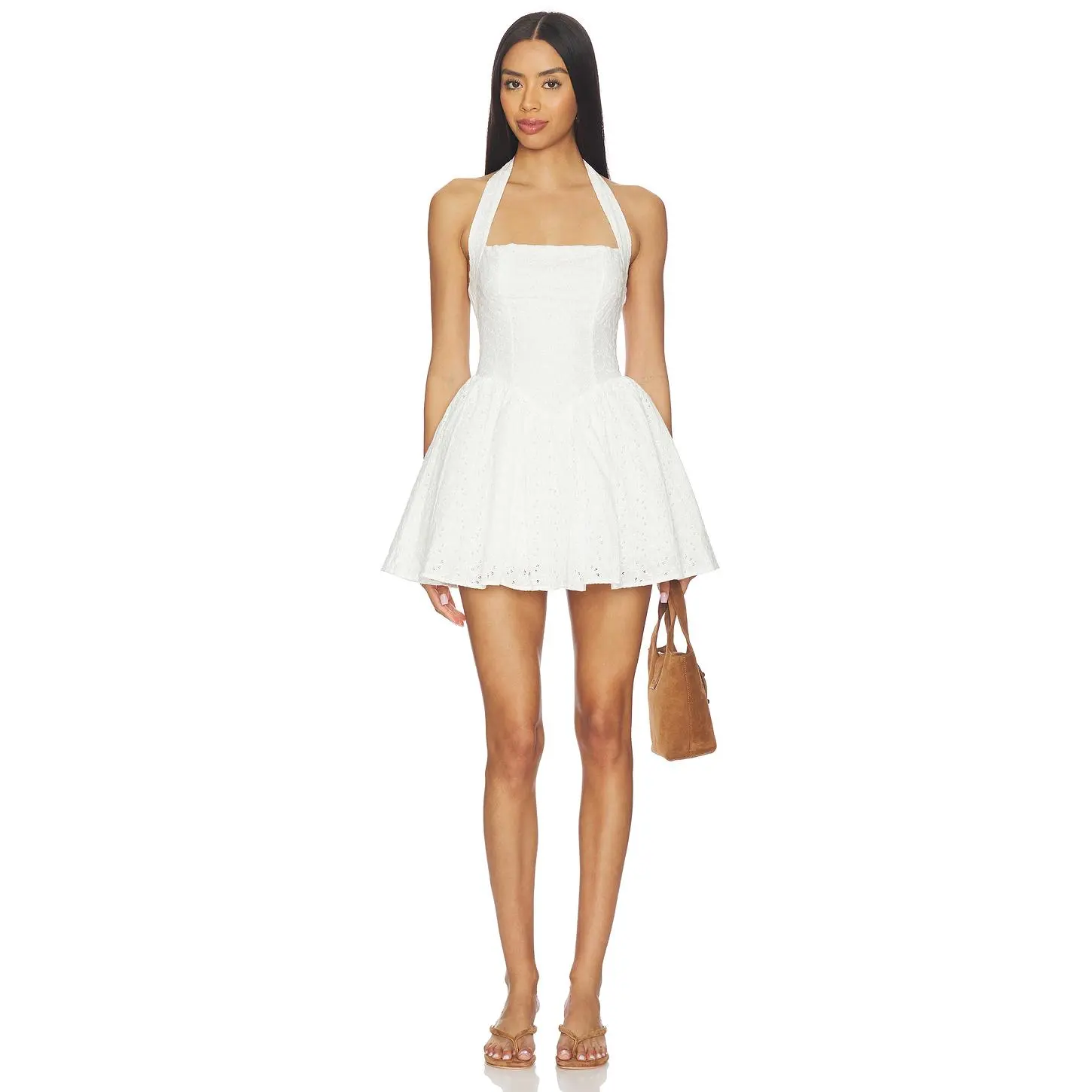 MORE TO COME Jazmin Mini Dress in White