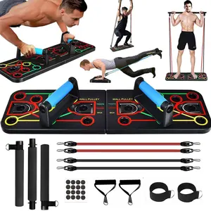 Push Up Board for Men & Women with Silicon Handles, Color Coded Muscle Target Zones Home Gym Equipment Foldable Strength Training Workout Equipment Springtok Outdoorfun