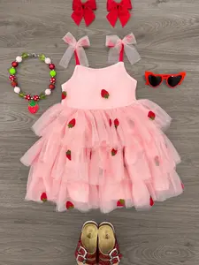 Strawberry Tulle Dress