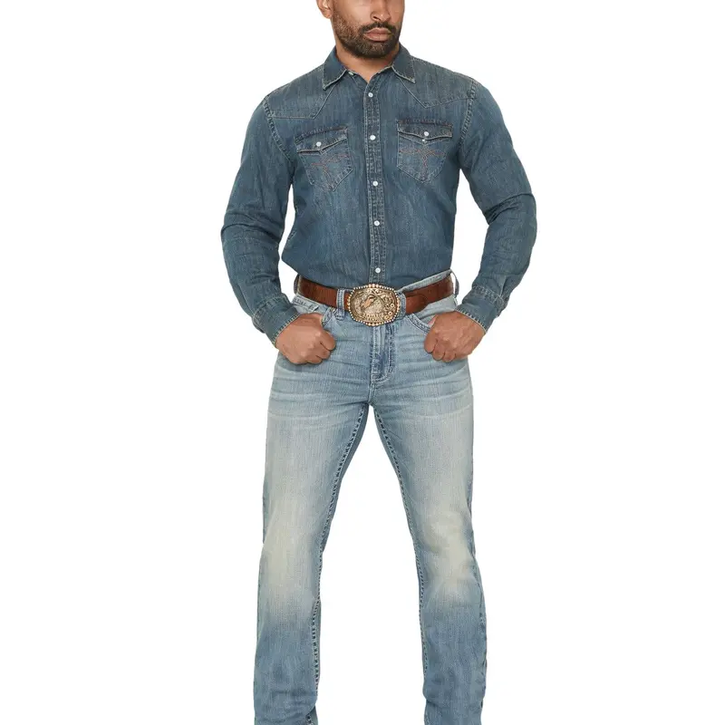 Cody James Men's Men'S Rattler Wash Wyatt Slim Bootcut Stretch Denim Jeans - Cjfa25j08-Mdw