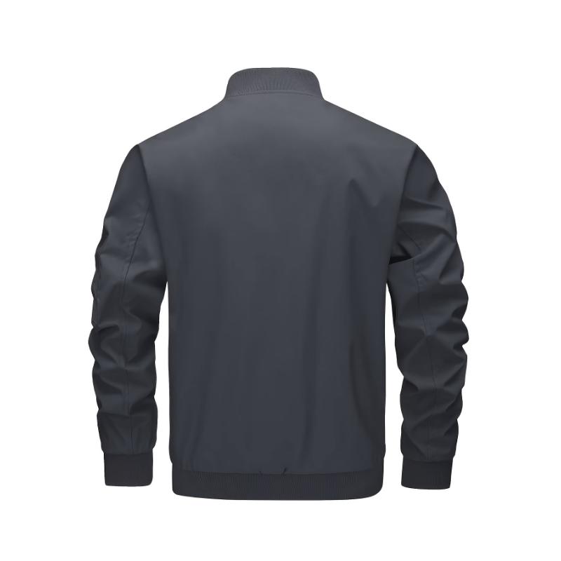 Men's Classic Thermal Bomber Jacket - Lightweight, Soft, Warm, and Windproof with Multi-Pockets, Stand Collar, and Zipper Closure - Perfect for Dating, Running, Party, Working, and Daily Wear in Spring and Fall Seasons