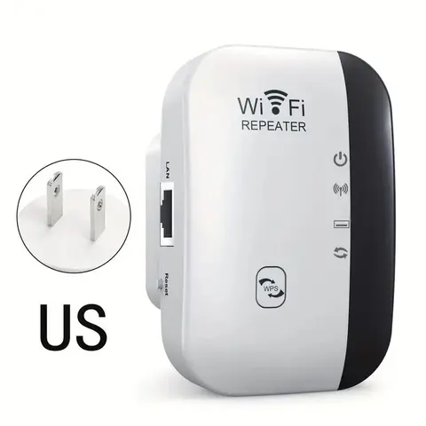 High Speed WiFi Range Extender, Long Range Wireless Repeater Access Point, Network Components for Home and Office Use, Signal Booster, Portable WiFi, WiFi Extenders, WiFi Control