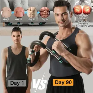 Multi-Functional Boxing Trainer🎯 Features: Adjustable Chest, Detachable Spring Resistance Arm Trainer & Posture Correction Back Support Strap.Train Like a Pro!