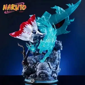 20cm Anime Naruto Figure Hatake Kakashi Statue Scene Model Doll Ornament Collection Room Decora Desk Toy Gift