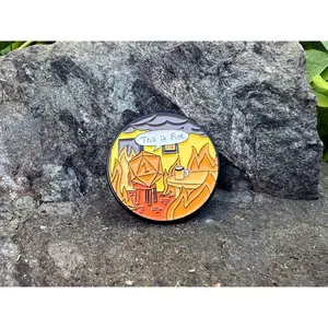 This is Fine Natural 1 Dice DnD Enamel Pin