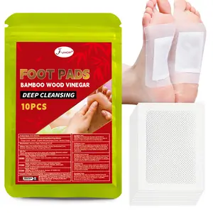 10 foot patches, natural bamboo wood vinegar ginger powder foot care pads, better for use after foot bath