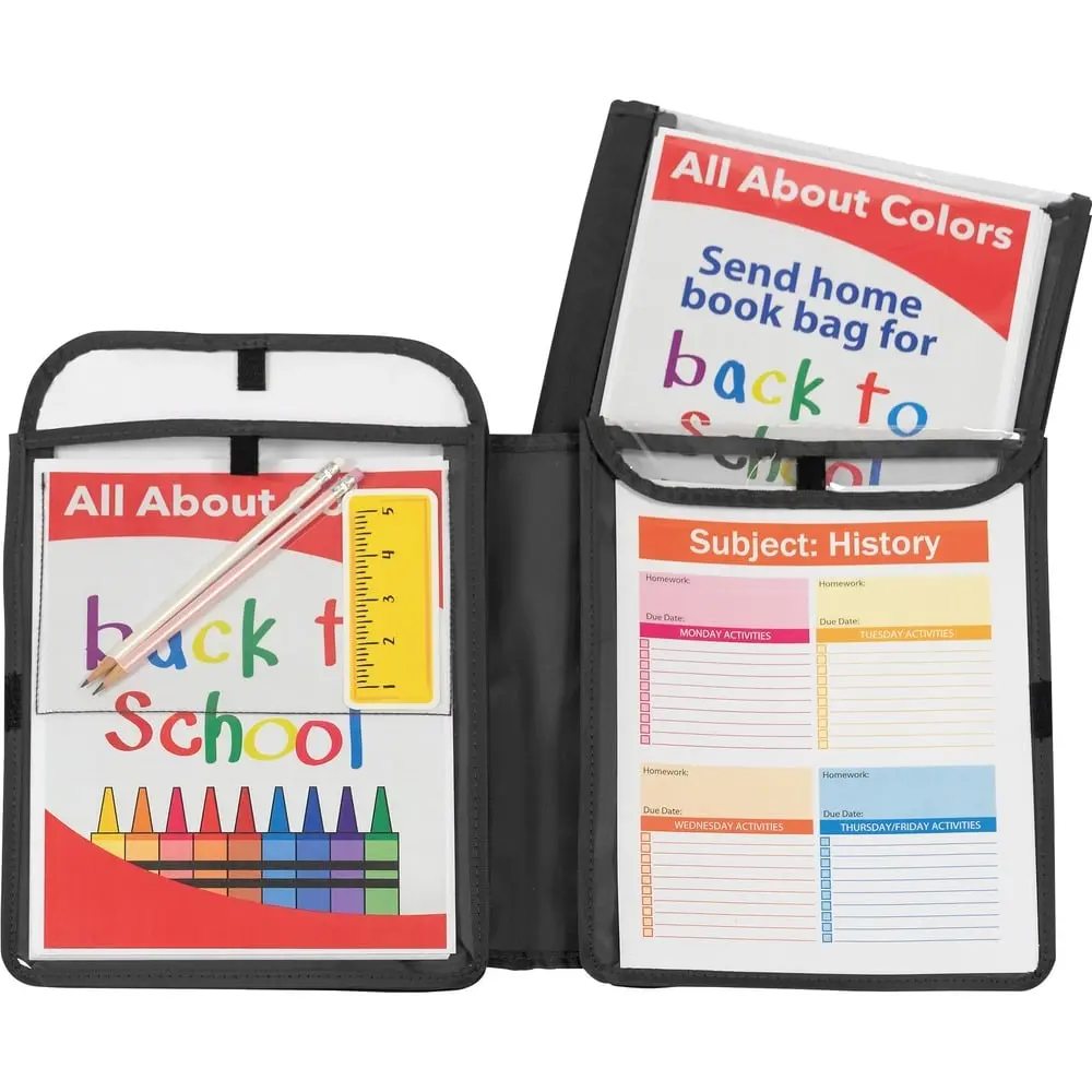 C-Line Products CLI33001 C-Line Homework Connector Folder - Black