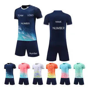 Custom Soccer Jerseys for Adult Personalised Football Shirt Short Set Polyester Breathable Sweat-absorbing Elastic Durable Men Women DIY Name Number Team Logo
