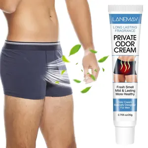 LANEMAY Men's Intimate Area Deodorant Cream 20g | Cedarwood Bark Oil + Vitamin C + Collagen, Long-lasting Light Fragrance, Gentle Odor Control | Moisturizing and Nourishing, an Essential for Intimate Area Health Care