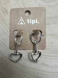 Snaffle Bit Dangle Hoop Earrings