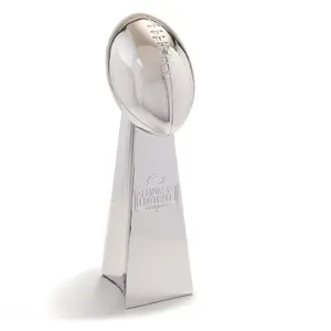 Fantasy Football Trophy Chrome Reflective FFL Trophy | Chrome Replica Championship Trophy | First Place Fantasy Trophy Winner Award for League Or Team | Made For Fantasy Football Champions | 2 Sizes