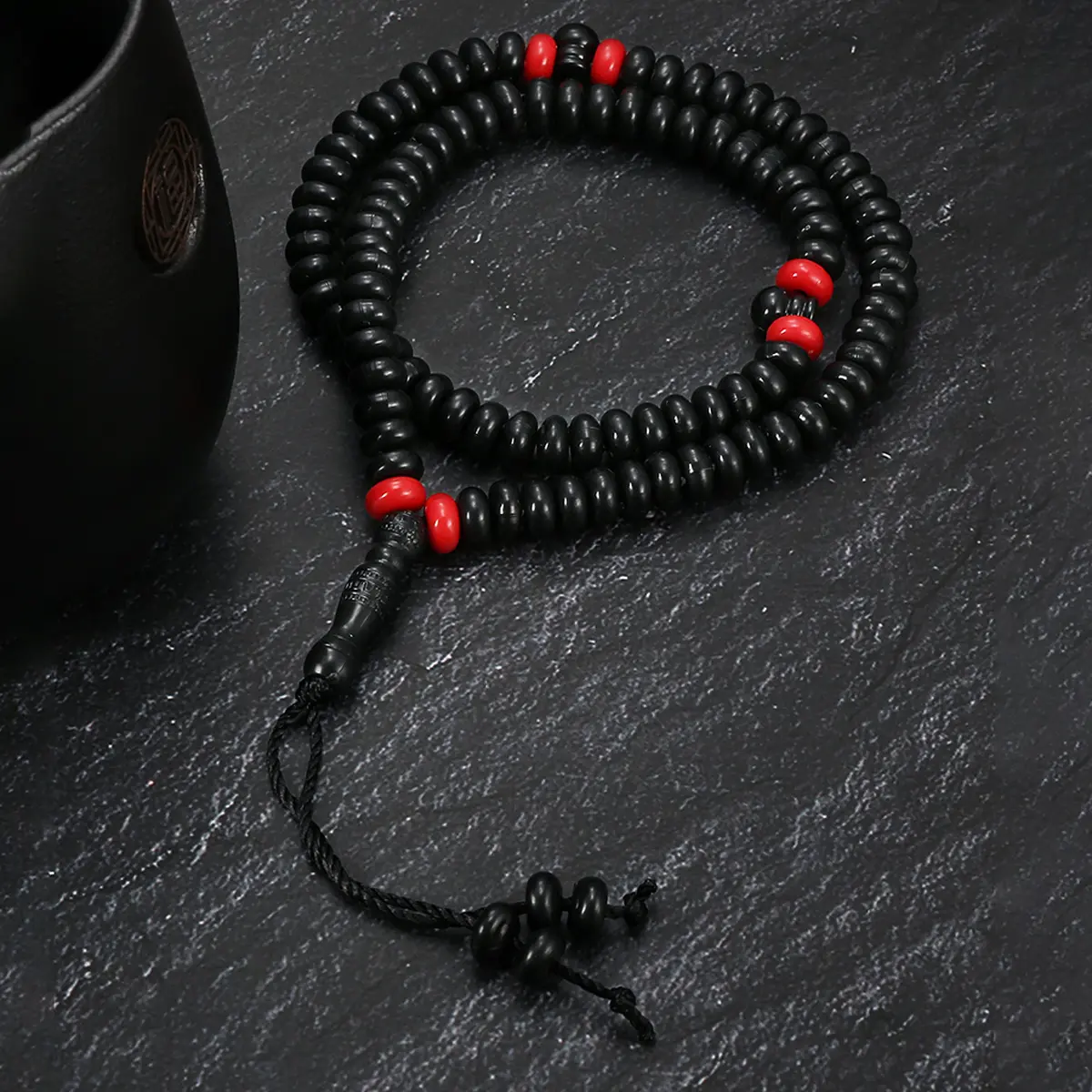 Islamic Prayer Beads, Ethnic Flat Acrylic Tasbih for Muslim, 99-Bead Modesty Bangle, Handheld Fashion Costume Jewelry Accessory, Handheld Prayer Beads