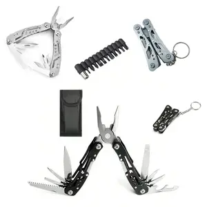 24-In-1 Multi-Purpose Universal Pliers, Multitools, Durable Anti-Slip Maintenance Tool, Outdoor Tools, Wire Cutting Function, Ideal for Survival Camping Hunting, Stainless Steel