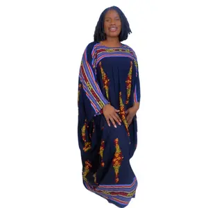 Butterfly Wings Kaftan Dress - Vibrant Colorful Design with Floral Accents, Elegant A-Line Style for Versatile Wear
