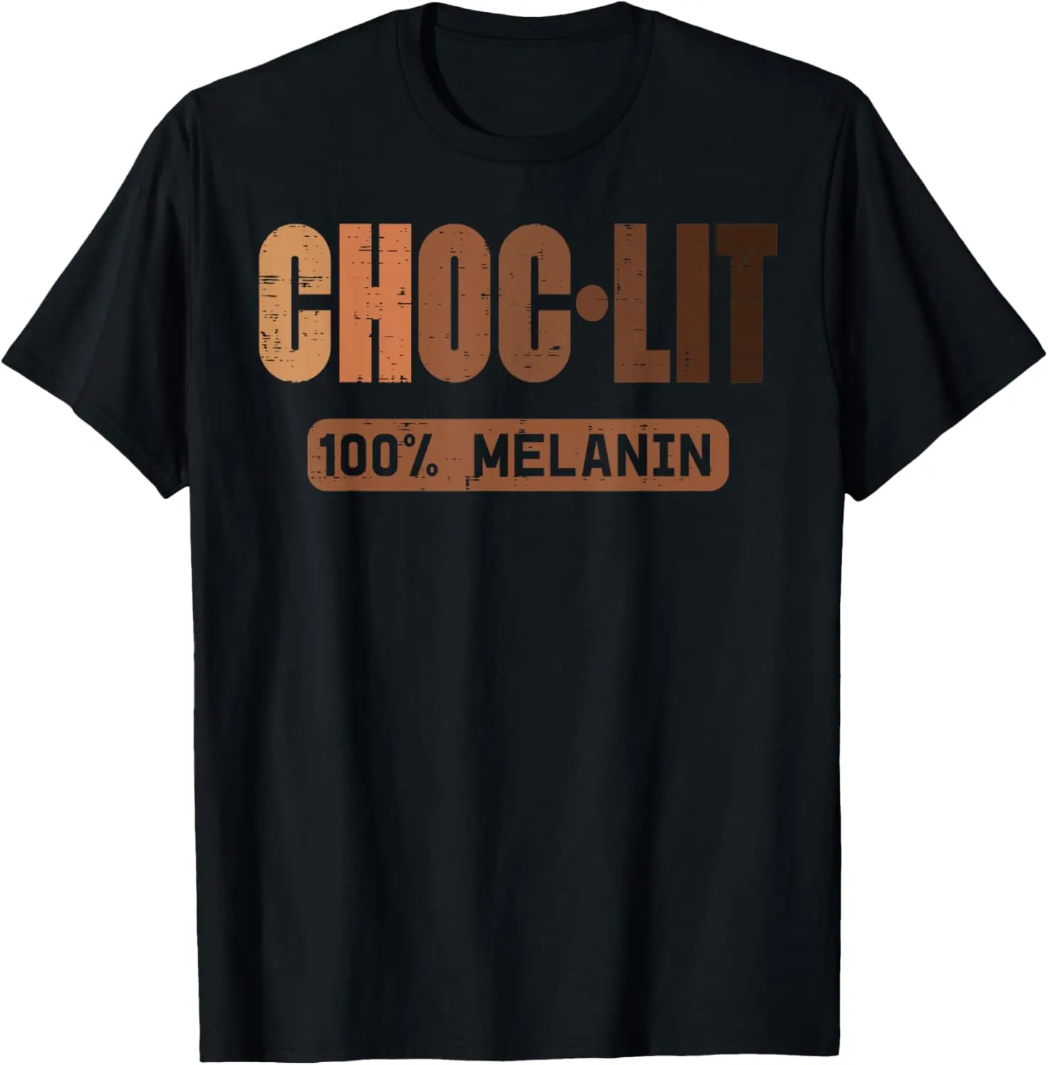 Cotton(pure) Choc Lit Melanin Black Pride History BHM African Men Women T-Shirt