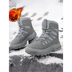 Men’s sporty warm and comfortable hiking boots, casual outdoor walking shoes, lightweight outdoor sports boots for daily wear, trekking camping shoes