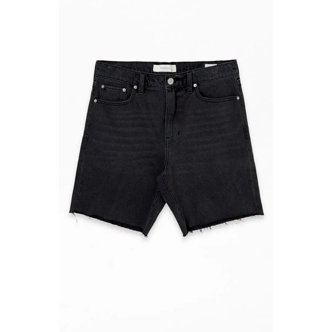Pacsun Men's Harrison Cutoff Jean Shorts Black Pacsun Men's Harrison Cutoff Jean Shorts Black