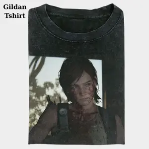The Last of Us Ellie Graphic Tee - Gildan T-shirt with Distressed Print, Video Game Inspired Apparel, Unisex Casual Shirt for Gamers