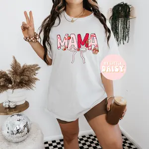 strawberry mama, cute mama strawberry tee, strawberry picking tee