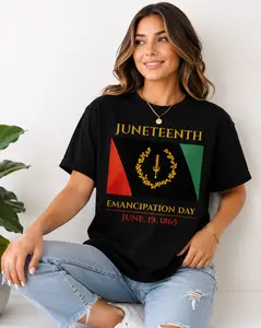 Juneteenth Emancipation Day Unisex Tee, Black American Heritage Flag June 1865 Shirt, Juneteenth Gifts for Men and Women