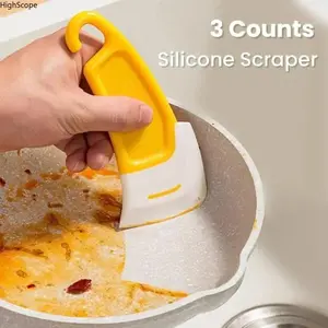 3 Pack Silicone Scraper Set | Heat Resistant Non-Stick Kitchen Baking Tools