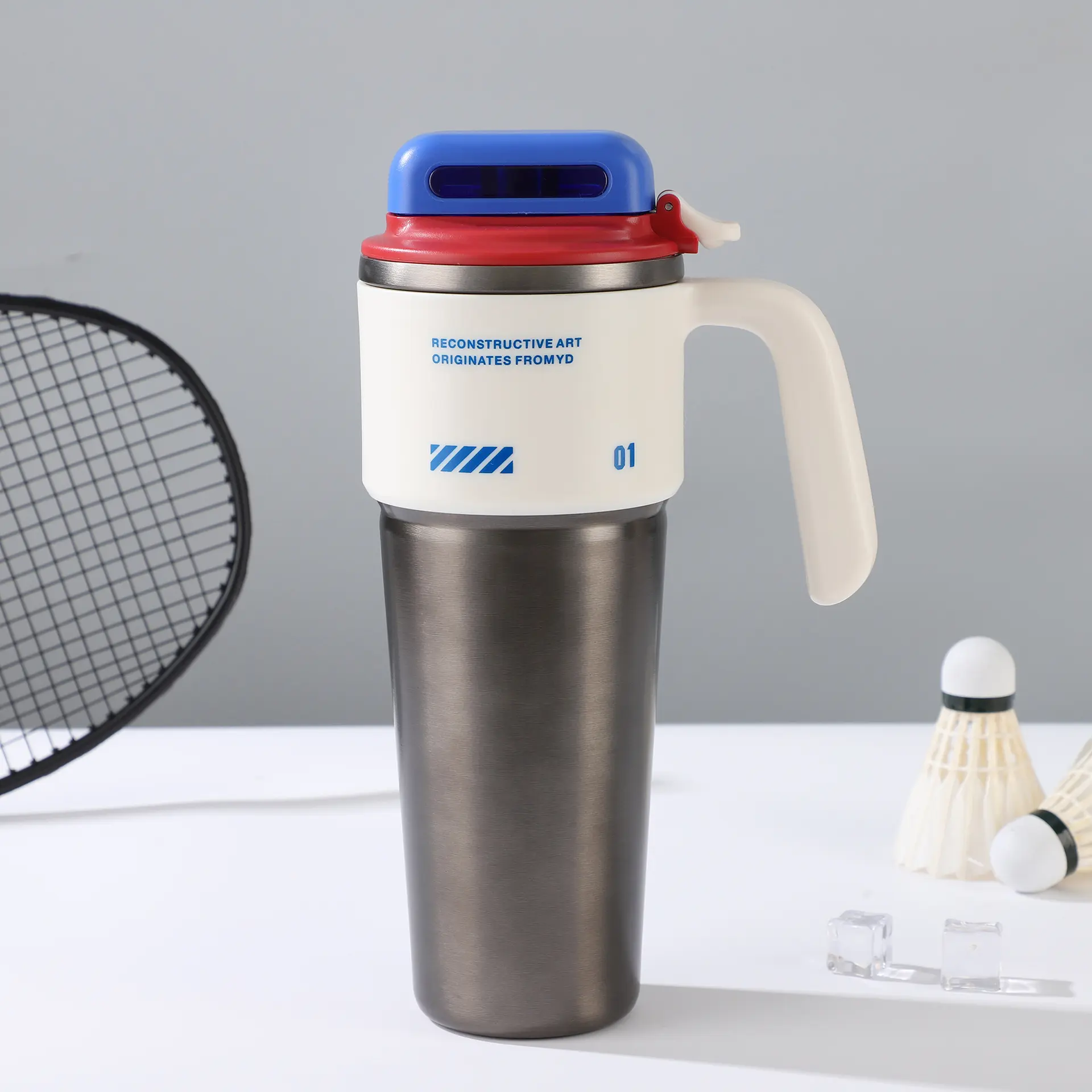 34Oz/1000Ml Portable High-Capacity Vacuum-Sealed Tumbler Flask, Leakproof 304 SS Liner Water Bottle for Adults - Includes Straw, Handle, Matte Lid, Anti-Scalding Insulation for Hot/Cold Drinks, Ideal for Office/Outdoor Use
