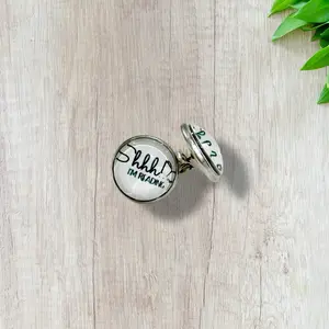 Shhh I’m reading earrings for bookish readers