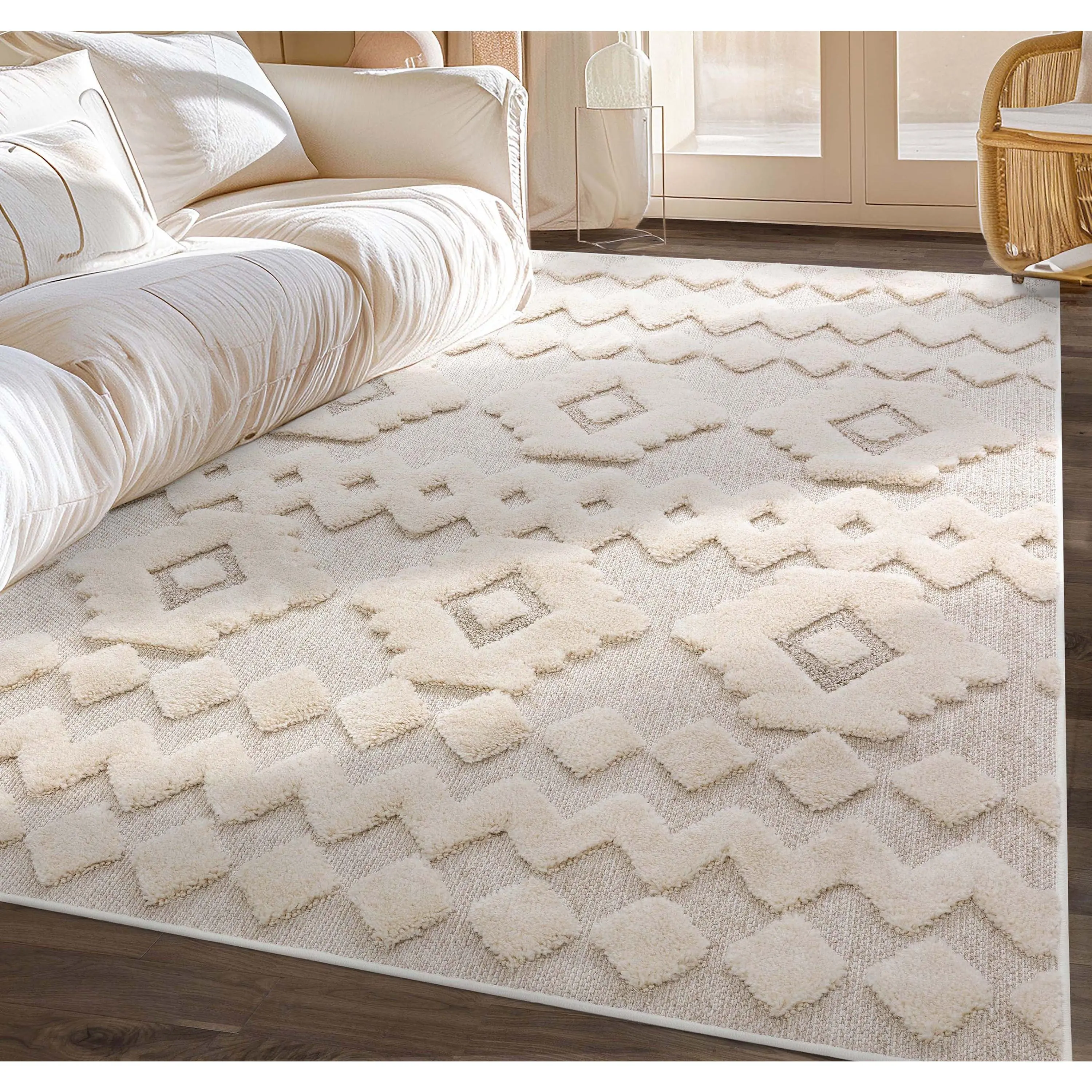 Chiara Tribal Moroccan High-Low Flat-Weave Rug Chiara Tribal Moroccan High-Low Flat-Weave Rug