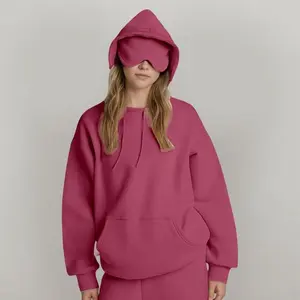 ComfortHoodieswithBuilt-inEyeMask-TravelHoodie,WearableBlanketforMen&Women,PerfectforAirplaneModeWomenswearSweatshirt