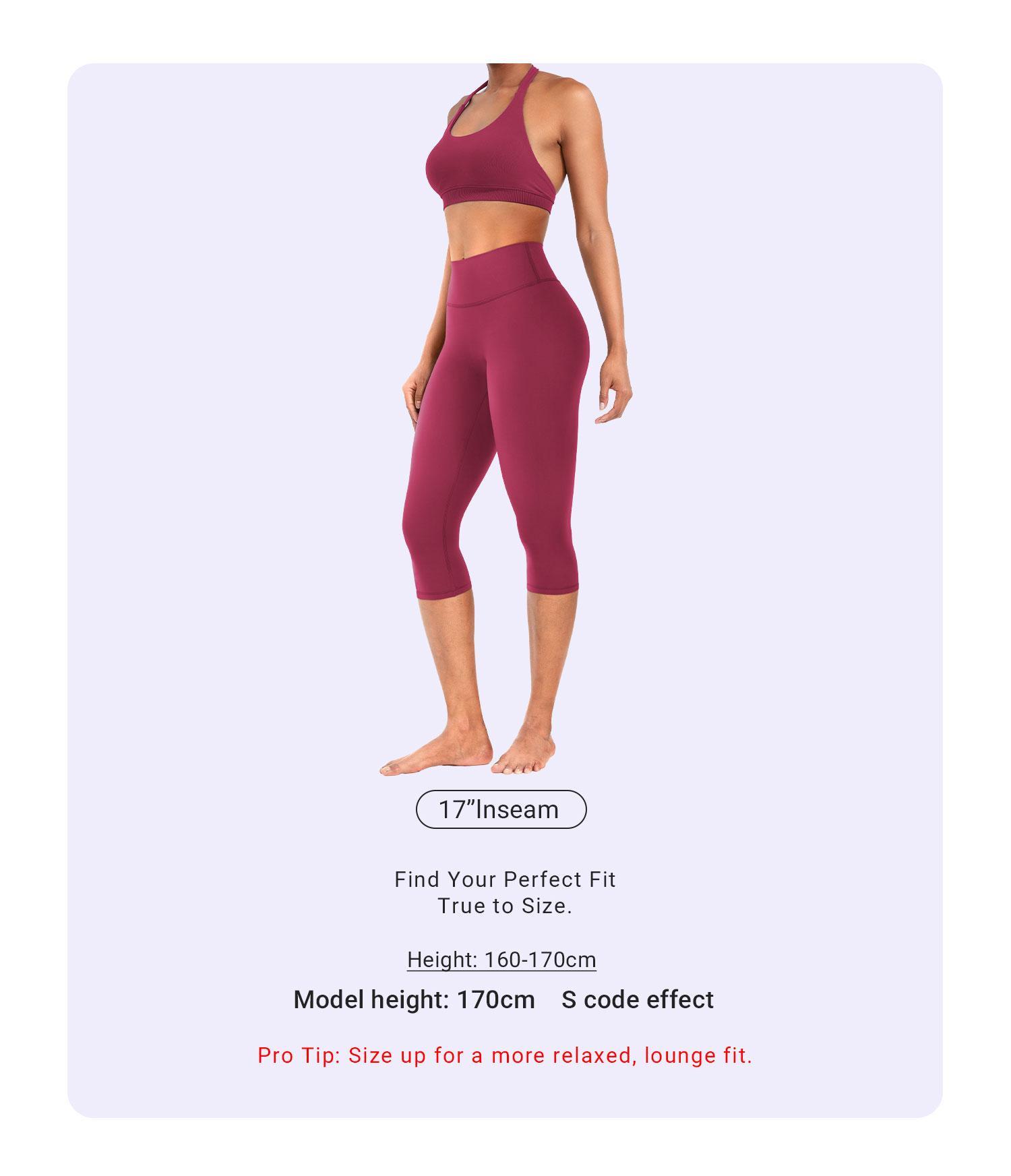 YEOREO Women's 17" High Waisted Workout Capri Leggings - No Front Seam, Hidden Scrunch, Everyday Active for Gym Yoga - Summer Finds, Soho Chic