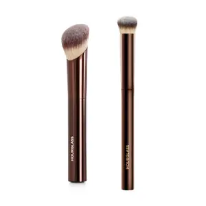 Bundle of Hourglass Foundation Brush + Hourglass Vanish Concealer Brush 21no Vanish Concealer Brush Seamless Finish Brush for Face Makeup Cosmetic Brush Accessories